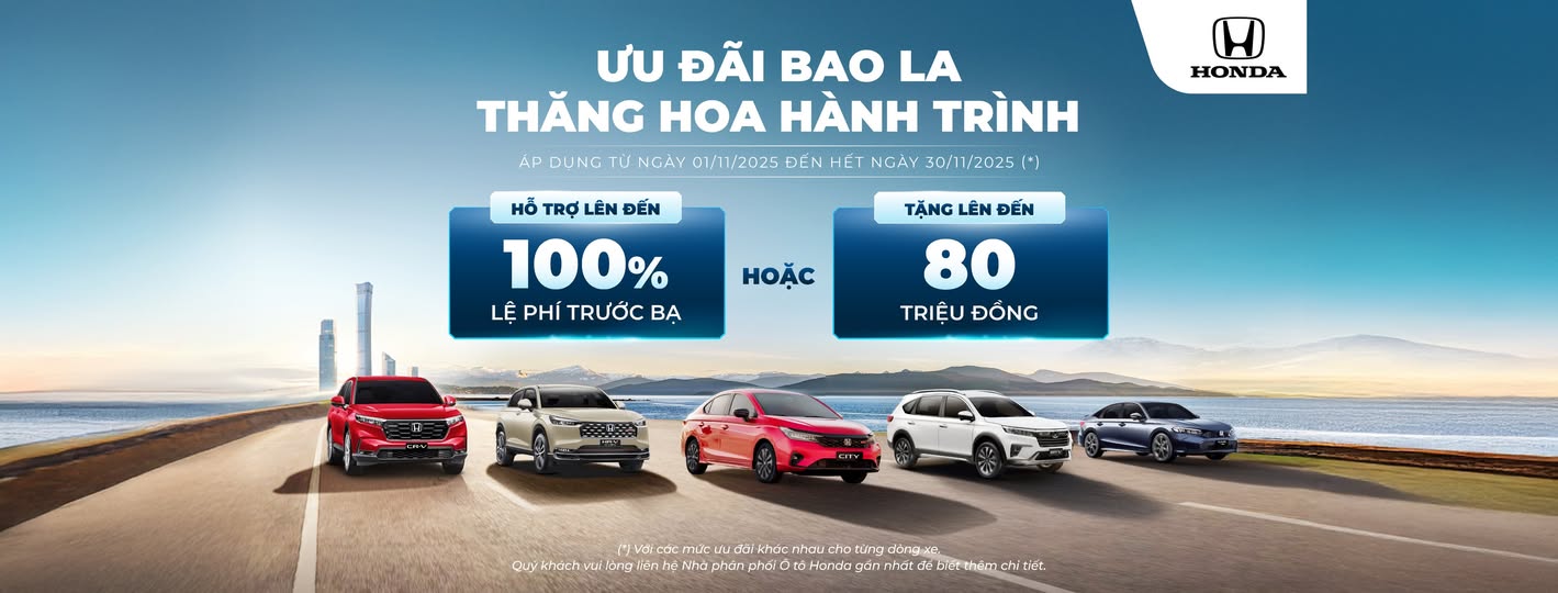 Chương trình Khuyến mãi Honda Ô tô Tháng 11 2025